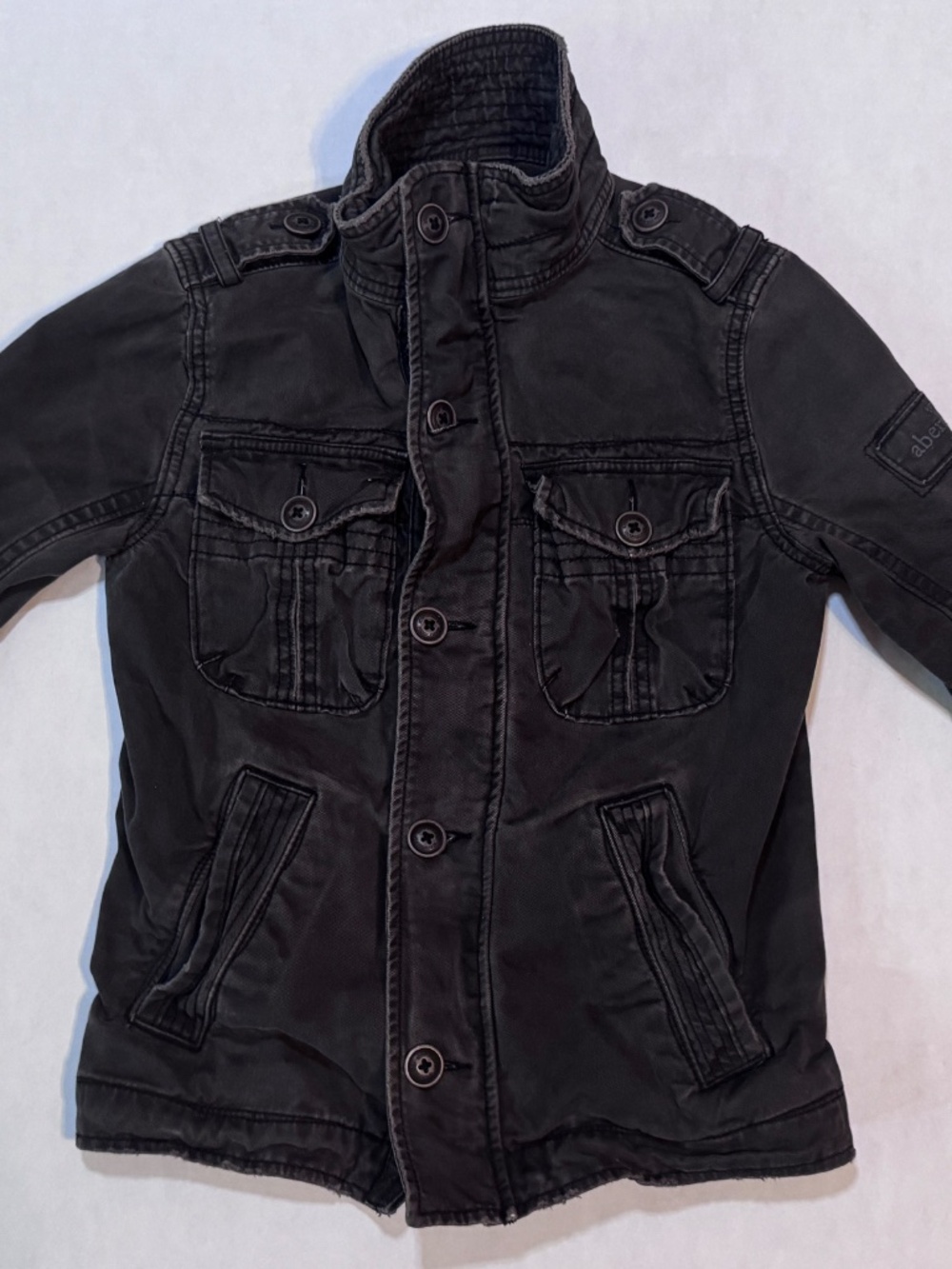 Abercrombie And Fitch Women's Medium Utility Military Jacket Brown Many Pockets - Picture 2 of 11